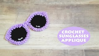 Crochet Sunglasses Applique  Crochet With Samra [upl. by Martha751]