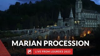 LIVE from the Sanctuary of Lourdes  Marian Procession  August 14th 2023 [upl. by Eile]