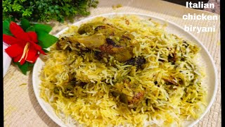 इटालियन चिकन बिरयानीMouthwatering Italian Chicken Biryani RecipeCreamy Green Chicken Biryani [upl. by Egas]