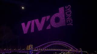 Vivid Sydney 2023  Drone Light Show in Sydney 4K [upl. by Botzow]