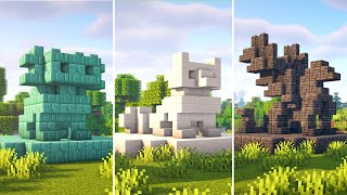 Minecraft Statue Tutorial  Axolotl Fox and Griffin [upl. by Assecnirp]