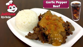 How to cook Garlic Pepper Beef JOLLIBEE Style  KitcheNet Ph [upl. by Emerej]