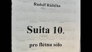 Rudolf Růžička  Suite 10 per flauto solo 3 Ritmico [upl. by Meryl]