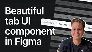 Figma UI Design How to make tab components look GOOD [upl. by Neneek]