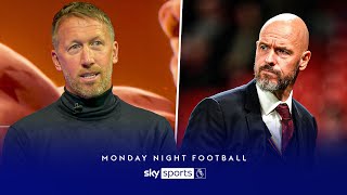 Graham Potter answers on links to Man Utd manager job and clubs current state 🔴  MNF [upl. by Aziar]