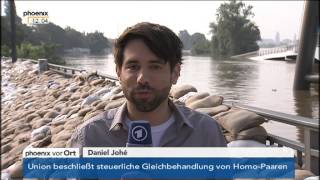 Aktuelles zur Hochwassersituation  VOR ORT vom 07062013 [upl. by Trawets570]