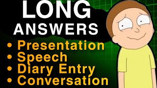 Class 10 English Long Answers Tricks🔥 Diary entry Speech draft Presentation draft Conversation [upl. by Coke]