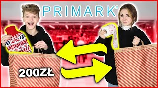 ŚWIĄTECZNA ZAMIANA KOSZYKAMI 🎅🏻😱 PRIMARK  Dominik Rupiński amp Lena Moonlight [upl. by Sager]