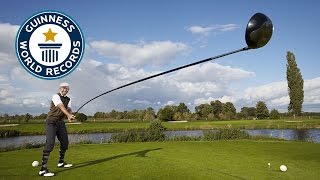 Longest usable golf club  Guinness World Records 2015 [upl. by Trevor]