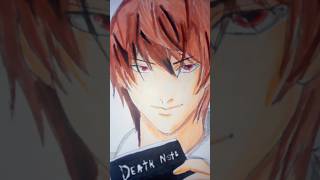 Drawing of Light yagami 😈 Death Note ✨ doms coulour pencils ✨ animedeathnoteanimelmostpopular [upl. by Notsruht]