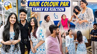 Hair color par ghar valo ka reaction [upl. by Leinod399]