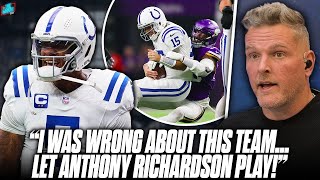 quotI Was Wrong About The Colts amp Anthony Richardson Getting Benchedquot  Pat McAfee Show [upl. by Olathe]