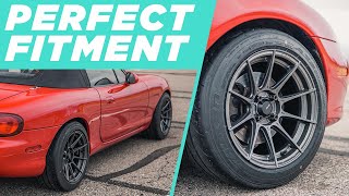 Turbo Miata Gets PERFECT Wheels  Advanti Storm S1 Falken RT660 [upl. by Enelyahs518]