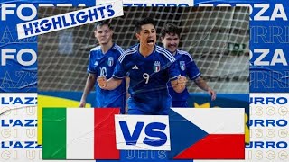 Highlights ItaliaRepubblica Ceca 65  Futsal  Qualificazioni FIFA Futsal World Cup 2024 [upl. by Lehcyar]