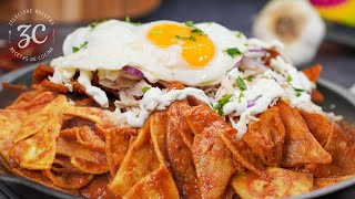 Chilaquiles Rojos  Desayuno Mexicano fácil y delicioso 🌶🌶 [upl. by Kcered]