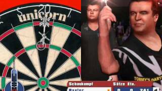 PDC Darts 2008 PC Game Ronnie Baxter vs John Part [upl. by Carli]