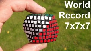 World Record Smallest 7x7x7 Rubiks Cube Puzzle ever made [upl. by Asilrac670]