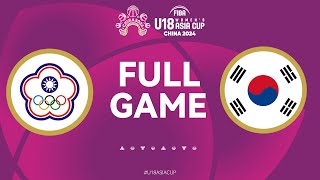 Chinese Taipei v KOR  Full Basketball Game  FIBA U18 Womens Asia Cup 2024  Div A  Group Phase [upl. by Norabal109]