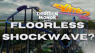 Floorless ShockWave  Drayton Manor Resort  NoLimits 2 [upl. by Petulia]