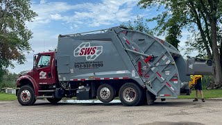 Brand New SWS Freightliner McNeilus Rearloader Garbage Truck [upl. by Cirded]