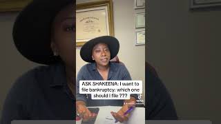 ASK SHAKEENA WHICH BANKRUPTCY SHOULD I FILE [upl. by Romilda]