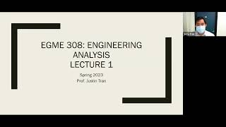 EGME 308 SPRING 2023 Week 1 Lecture 1 [upl. by Ji]