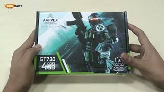 Unboxing AARVEX GeForce GT730 4 GB DDR3 Graphics Card  KRGKART [upl. by Niarda]