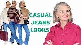 10 CASUAL OUTFITS FOR BOOTCUT JEANS  OVER 60 [upl. by Waal462]