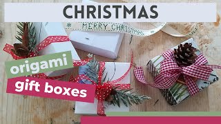 Christmas origami gift boxes [upl. by Aydin]