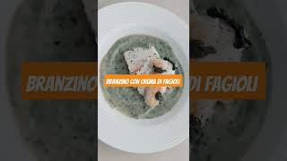 Branzino con crema di fagioli senzaglutine ricettelight cucinasana secondipiatti food [upl. by Atekin701]