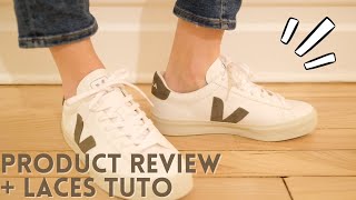 Veja Campo kaki  review  how to do the laces [upl. by Little]