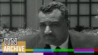 ITN Exclusive Interview with President Gamal Abdel Nasser of Egypt 1957 [upl. by Anaili630]