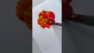 Easy Flower Painting Technique 🤔😱 shorts craft art drawing crafts satisfying [upl. by Ahsiym762]