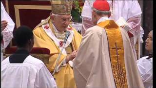 Benedict XVI gives a ring to each new cardinal [upl. by Ulland]