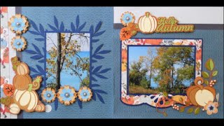 Scrapbook Album Share with Thanksgiving and Fall Page Ideas [upl. by Shwalb]