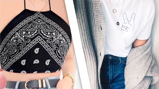 DIY Turn Old Clothes Into New 7 Thrift Flip Ideas  Clothing Hacks [upl. by Harlie]