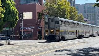 Amtrak San Joaquin 711 At Oakland Jack London Square CA [upl. by Curcio]