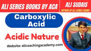 Carboxylic Acids Lec 4 Acidity of carboxylic acid   MDCAT  Ali Sudais  Ali Series Books  JEE [upl. by Marabel]