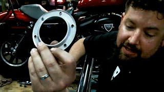 Supertrapp exhaust install on Sportster extended version [upl. by Anaujahs]