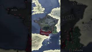 WW2 but the major countries were all in France  Hoi4 Timelapse hoi4mp history hearts hoi4 [upl. by Ybocaj352]