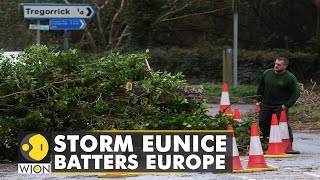 Storm Eunice Power disrupted in UK Europe as storm causes widespread damage  World News [upl. by Costanzia]