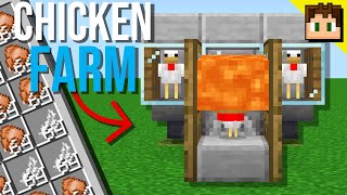 The AUTOMATIC CHICKEN FARM Minecraft Bedrock 121 Tutorial [upl. by Whitnell263]