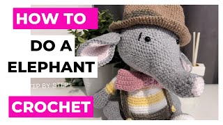 How to crochet this adorable elephant 2024 [upl. by Alexandro]