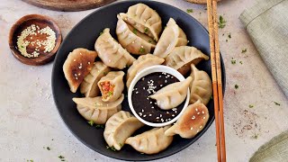 Vegan Dumplings Vegetable GYOZA With GlutenFree Dumpling Wrappers [upl. by Llehcar]