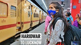 Haridwar To Lucknow Train Journey 🚆 Yog Nagri Rishikesh Howrah Festival 03010  Complete Journey [upl. by Artemed]