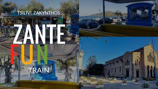 🚂 Tsilivi to Zakynthos City Scenic Tourist Zante Town Train Journey and Church visit 🌊🏙️ [upl. by Lotz]