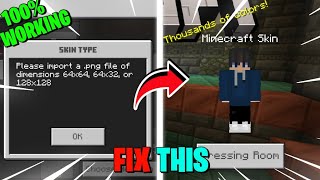 How To Fix Custom Skin Problem in Minecraft PE 121 100 Working [upl. by Eiddet]