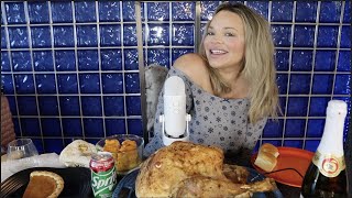 ASMR Eat Thanksgiving Leftovers With Me [upl. by Mariana602]