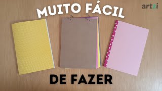 As 3 Formas Mais Fáceis de Fazer um Caderno [upl. by Patsy]