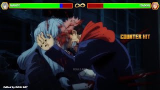 Itadori Yuji and Nanami vs Mahito WITH HEALTHBARS  Jujutsu Kaisen [upl. by Samale202]